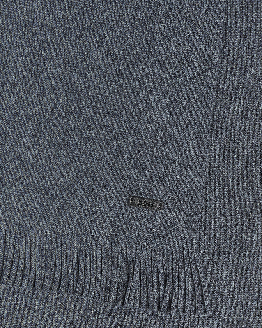 Hombres |  | BOSS BLACK | Albas Wool Scarf Medium Grey