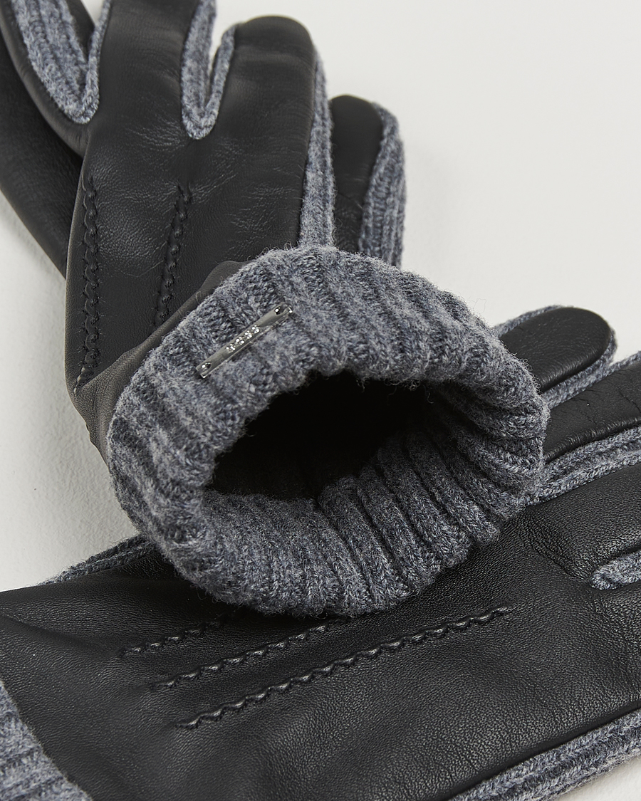 Hombres |  | BOSS BLACK | Hyden Leather Gloves Black