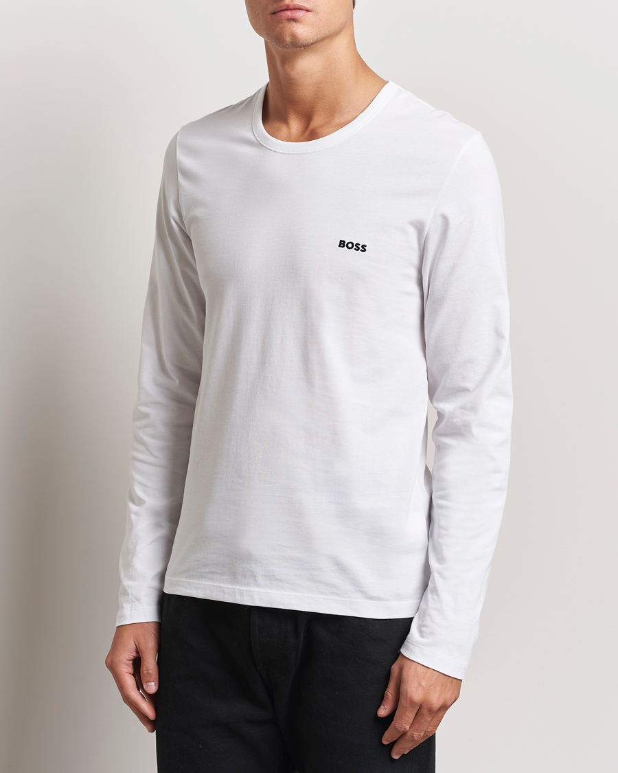 Hombres | Camisetas | BOSS BLACK | 3-Pack Long Sleeve T-Shirt White/Navy/Black