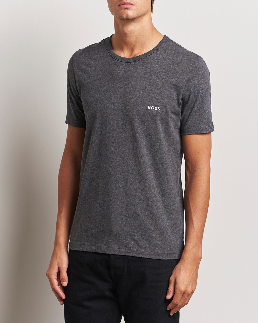 Hombres | Pack múltiple | BOSS BLACK | 3-Pack Crew Neck T-Shirt Dark Grey/White/Black