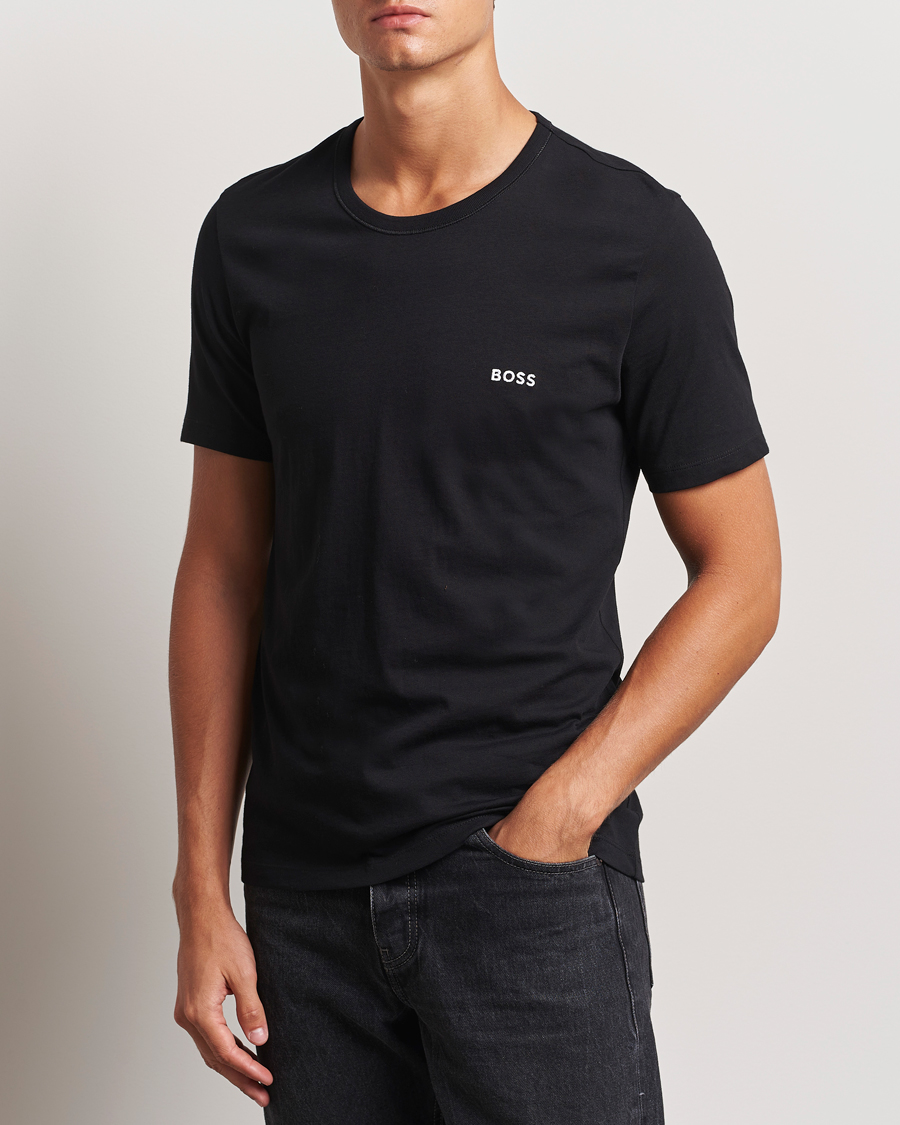 Hombres | Pack múltiple | BOSS BLACK | 3-Pack Crew Neck T-Shirt Beige/Black/Green