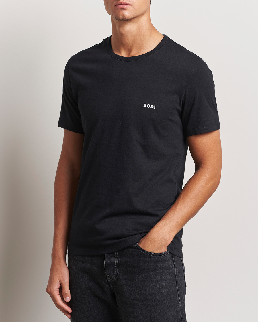 Hombres | Camisetas | BOSS BLACK | 3-Pack Crew Neck T-Shirt Black/Navy/Green