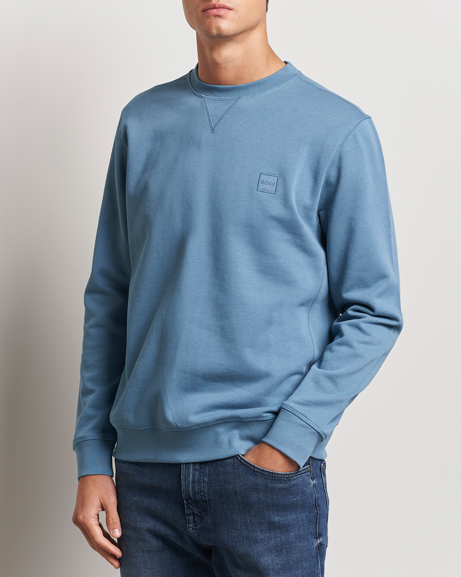 Hombres |  | BOSS ORANGE | Westart Logo Sweatshirt Open Blue