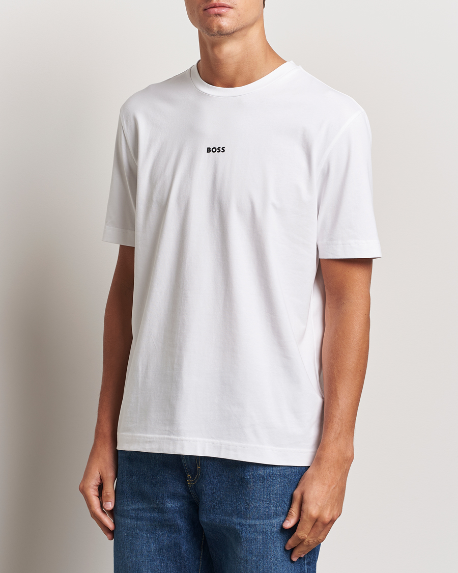 Hombres |  | BOSS ORANGE | Tchup Logo Crew Neck T-Shirt White