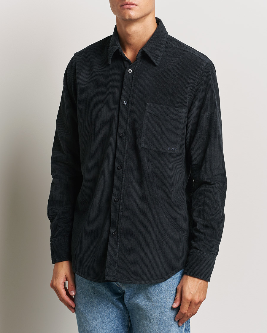 Hombres |  | BOSS ORANGE | Relegant Corduroy Shirt Dark Blue