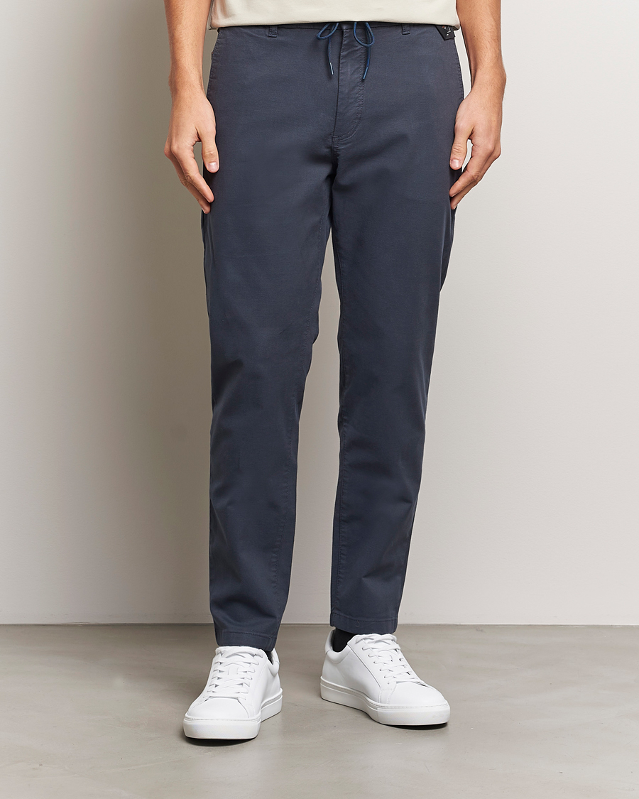 Hombres |  | BOSS ORANGE | Tapered Drawstring Trousers Dark Blue