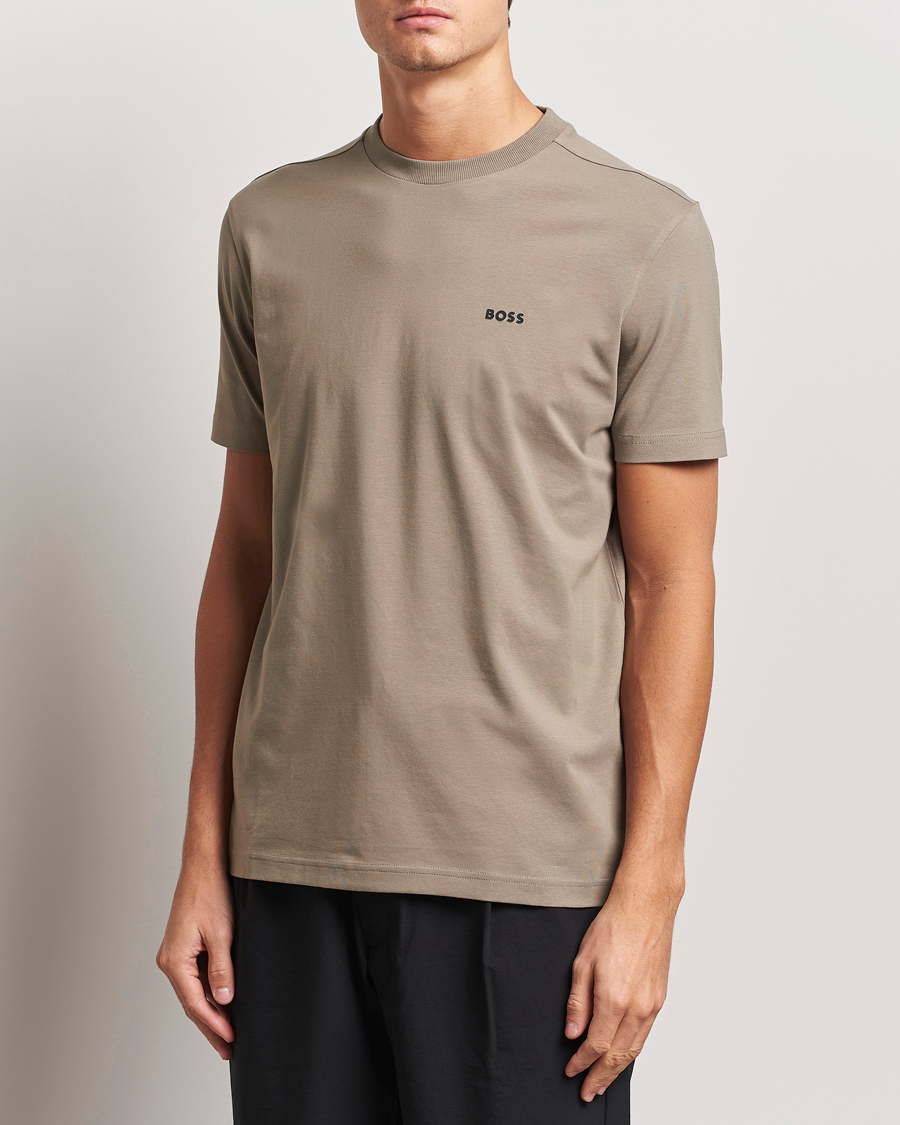 Hombres |  | BOSS GREEN | Logo Crew Neck T-Shirt Light Green