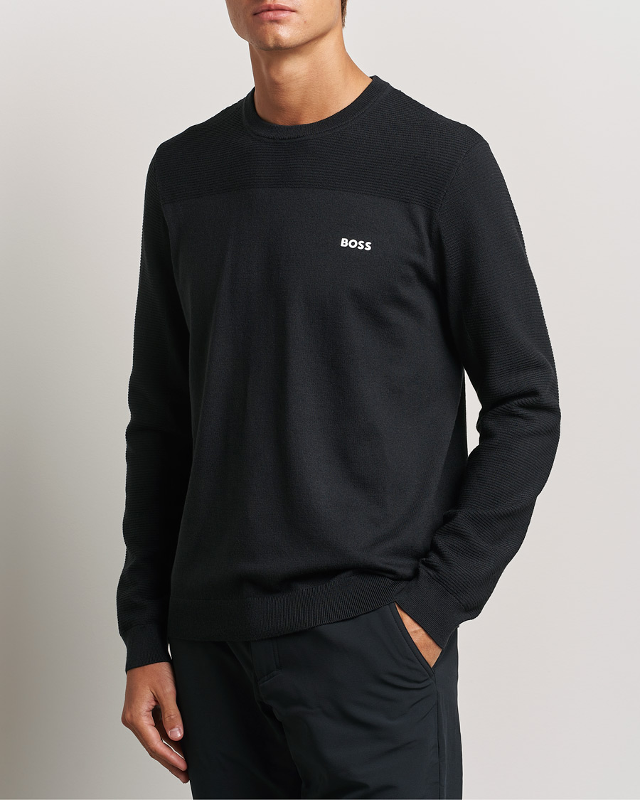 Hombres |  | BOSS GREEN | Momentum Knitted Crew Neck Dark Blue