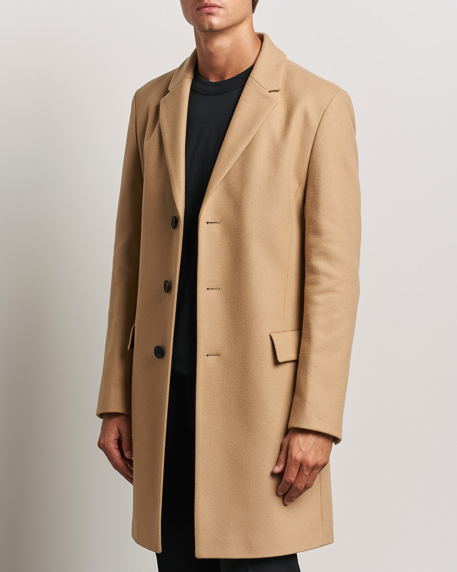 Hombres |  | HUGO | Migor Wool Coat Medium Beige