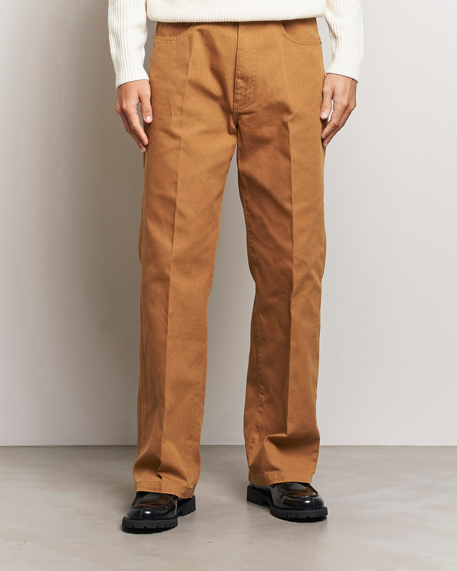 Hombres | Pantalones | Jeanerica | VM009 Vega Canvas Trousers Brown