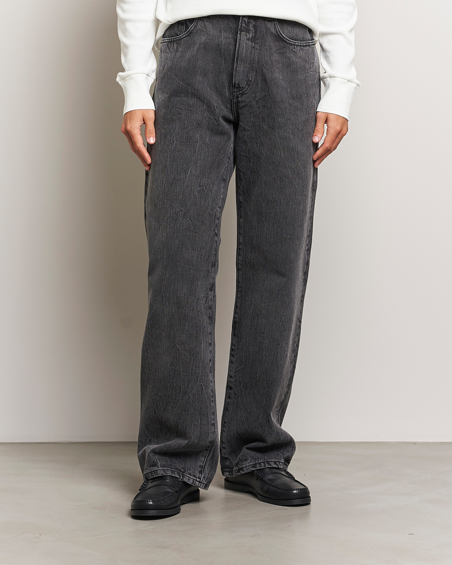 Hombres | New Nordics | Jeanerica | VM009 Vega Canvas Trousers Black Firenze