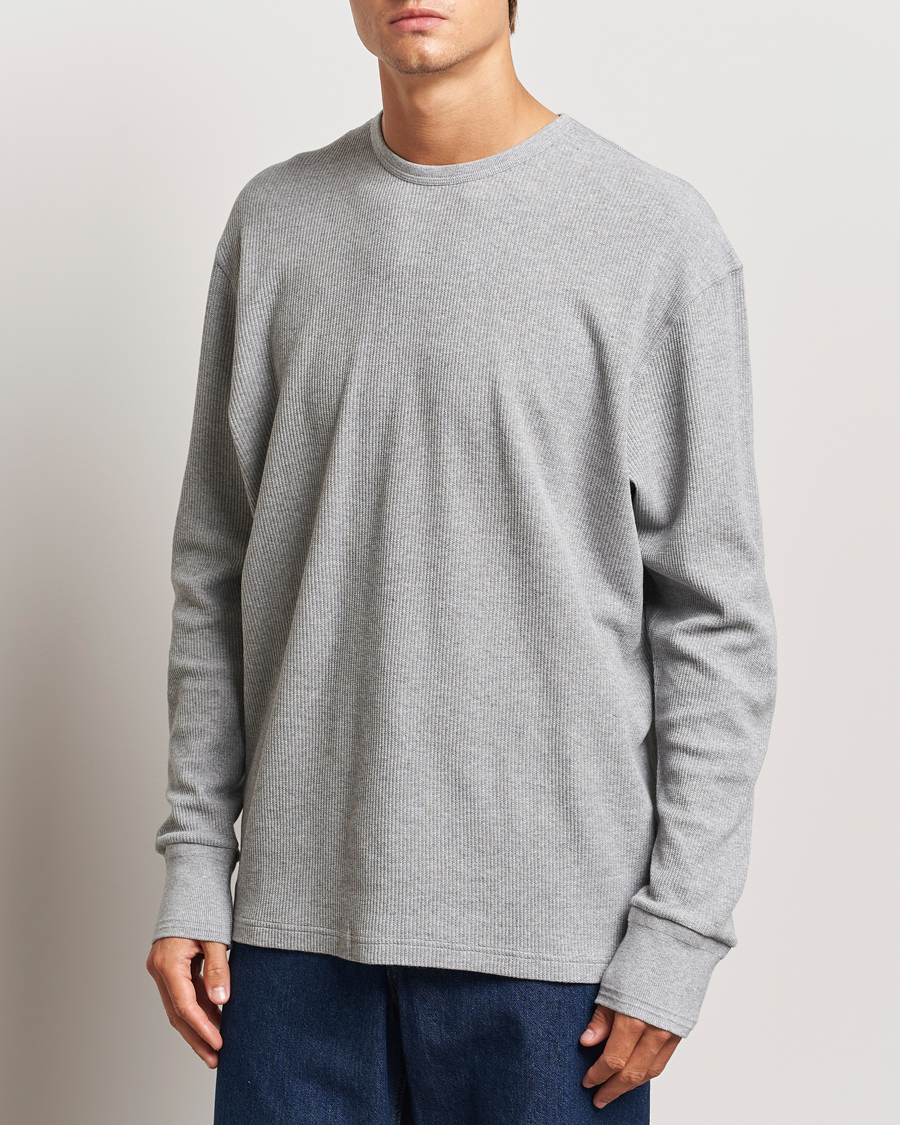 Hombres |  | Jeanerica | Jean Waflle Texture Sweater Light Grey Melange