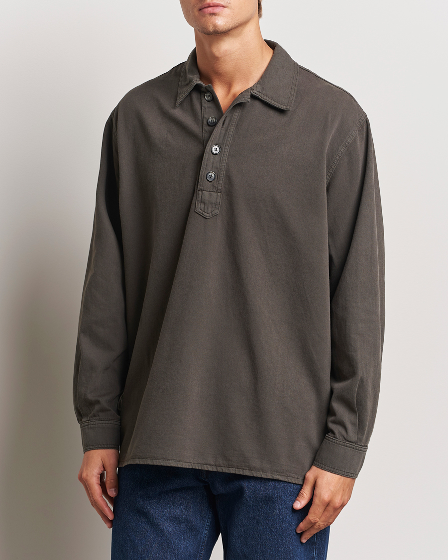 Hombres | New Nordics | Jeanerica | Lala Popover Shirt Warm Grey