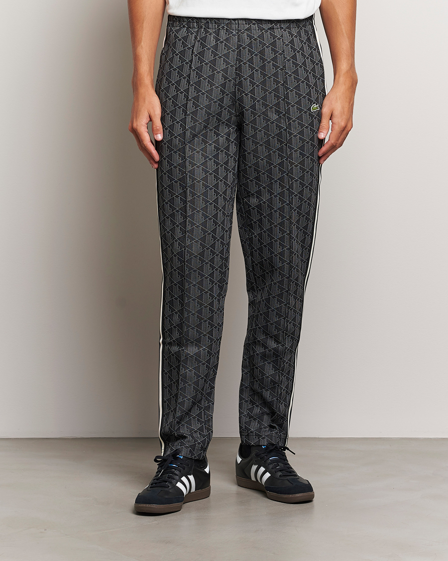 Hombres |  | Lacoste | Monogram Track Pants Black/Graphite