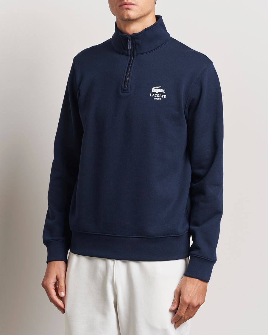 Hombres |  | Lacoste | Paris Half Zip Sweatshirt Navy