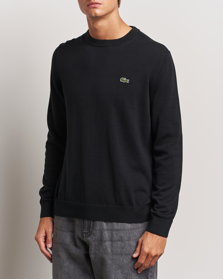 Hombres |  | Lacoste | Cotton Knitted Sweater Black