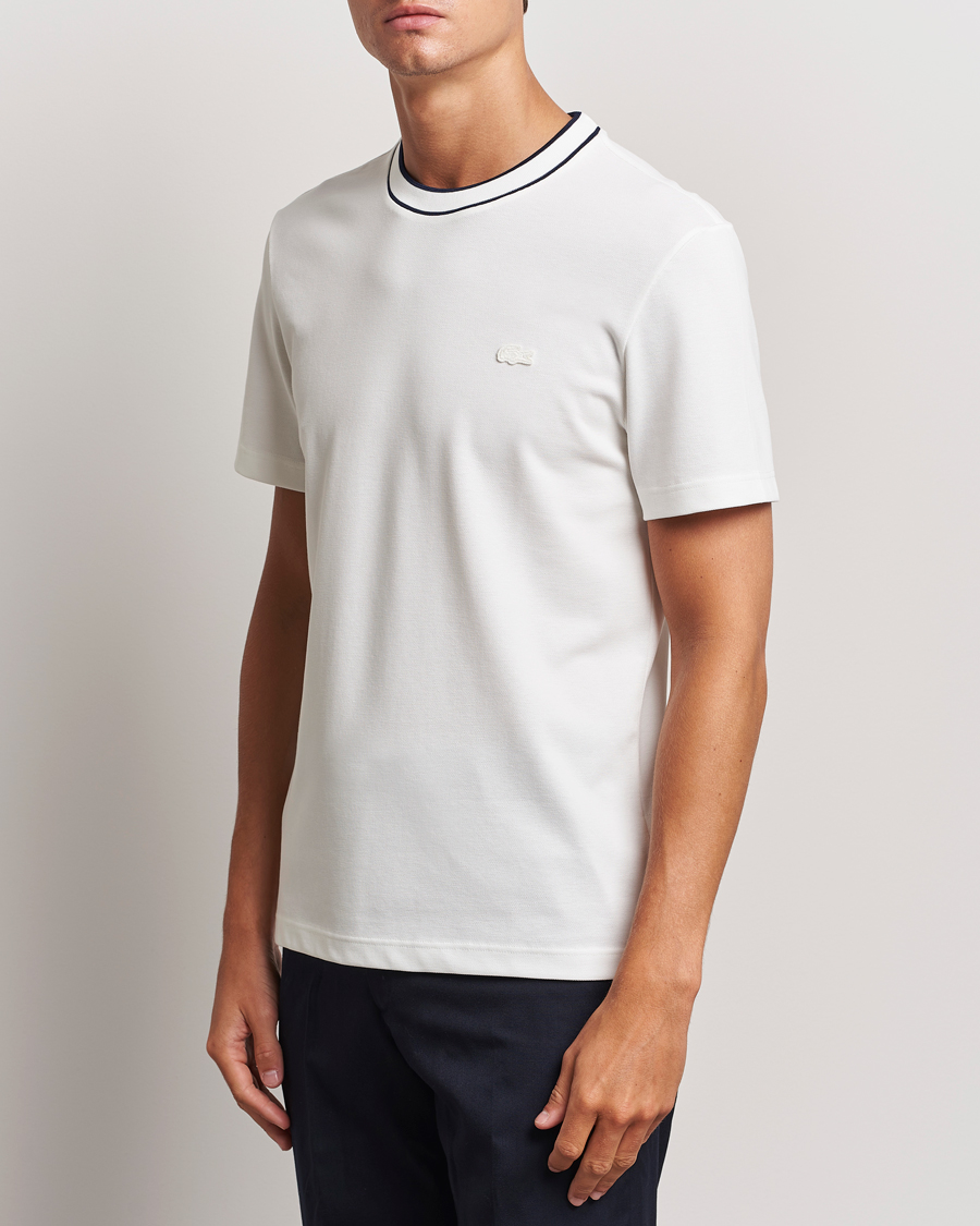 Hombres |  | Lacoste | Contrast Rib Piqué T-Shirt Flour