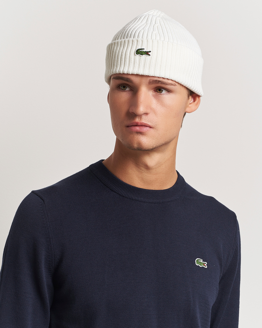 Hombres |  | Lacoste | Wool Knitted Beanie Flour