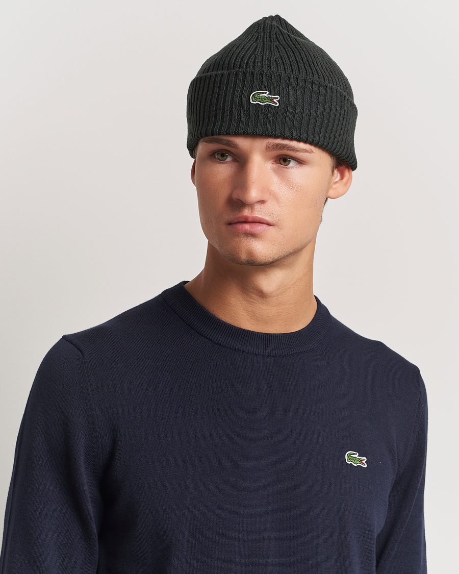 Hombres |  | Lacoste | Wool Knitted Beanie Sapwood