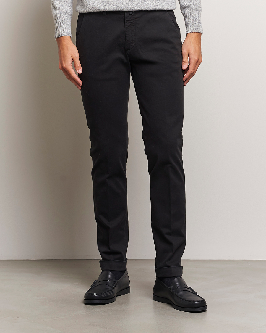 Hombres | Briglia 1949 | Briglia 1949 | Slim Fit Cotton Stretch Chino Black