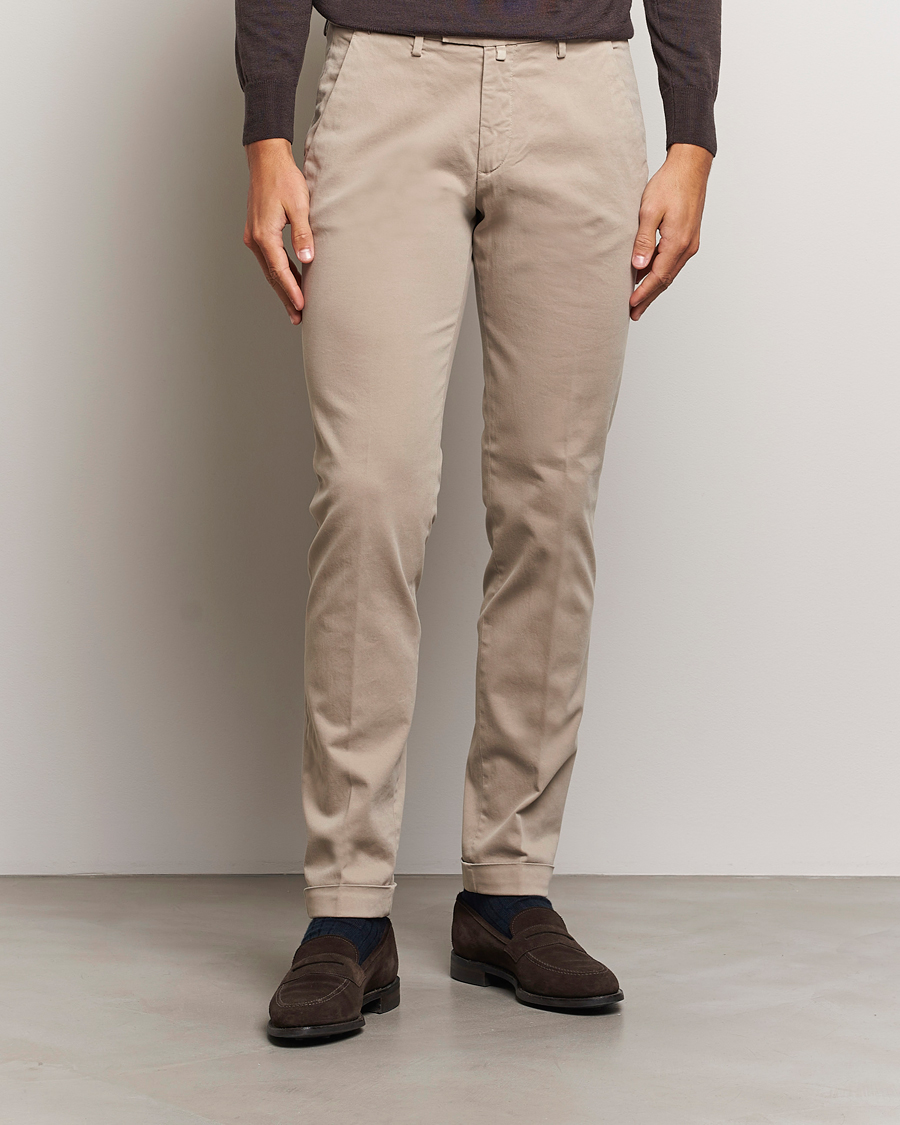 Hombres | Briglia 1949 | Briglia 1949 | Slim Fit Cotton Stretch Chino Beige