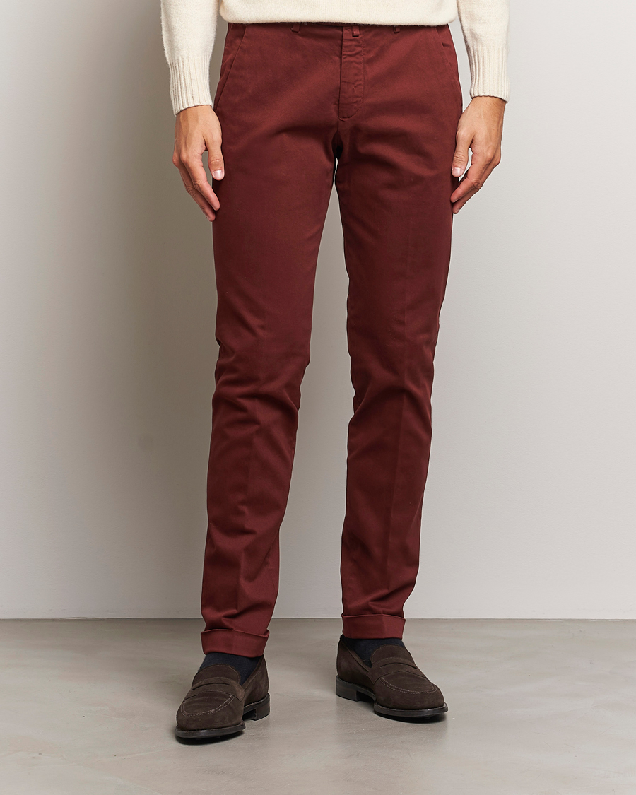 Hombres | Briglia 1949 | Briglia 1949 | Slim Fit Cotton Stretch Chino Wine