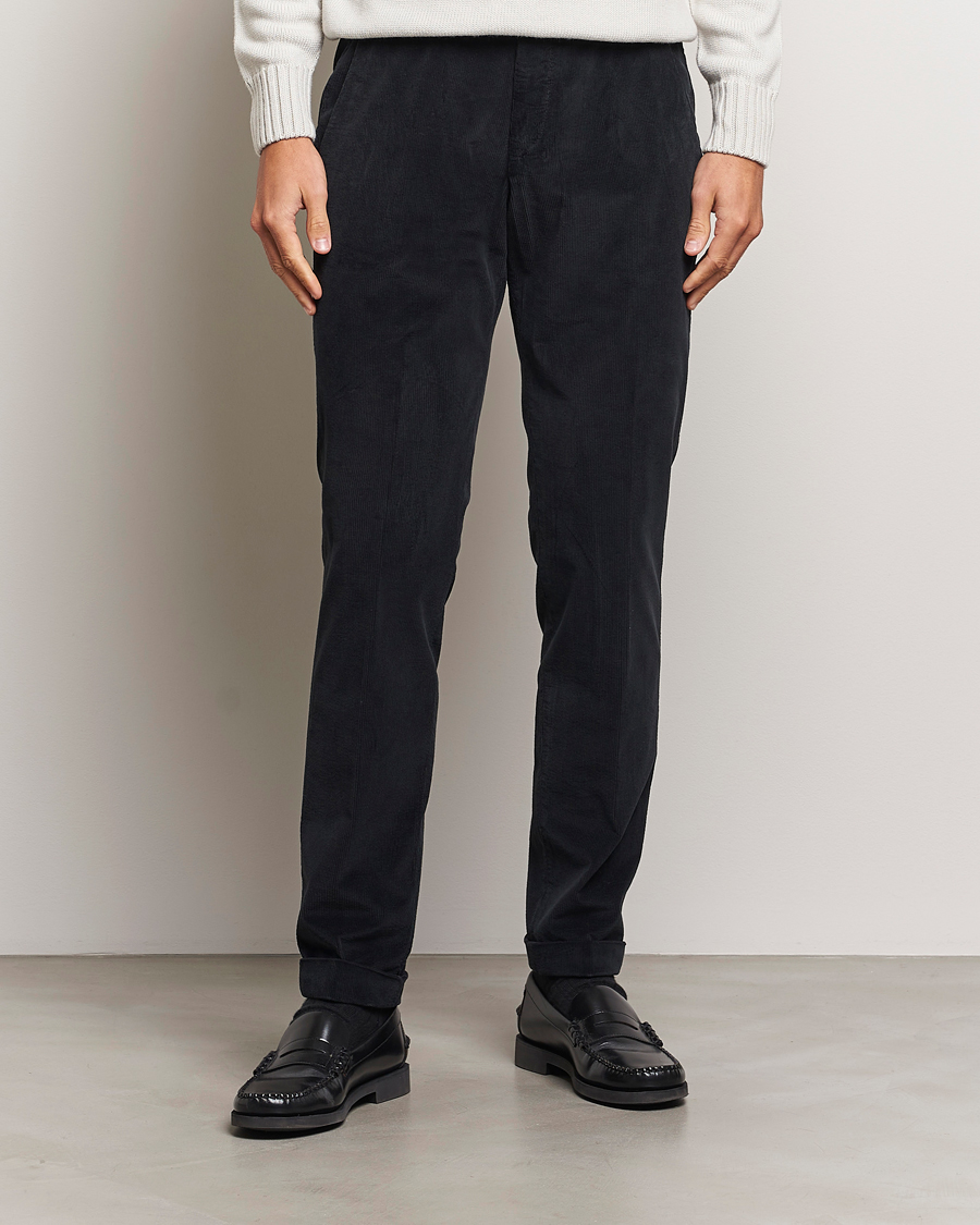 Hombres | Briglia 1949 | Briglia 1949 | Slim Fit Corduroy Trousers Black