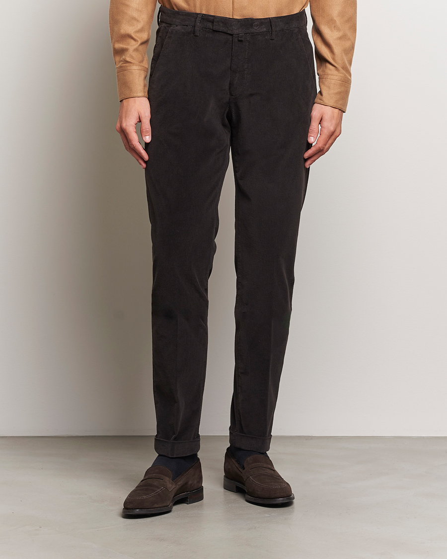 Hombres |  | Briglia 1949 | Slim Fit Corduroy Trousers Dark Brown