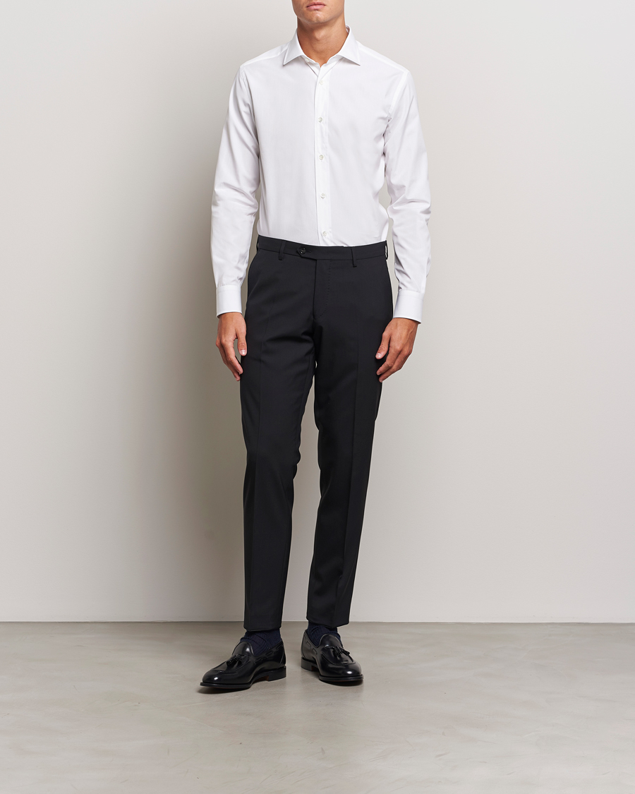 Hombres |  | Brioni | Slim Fit Dress Shirt White