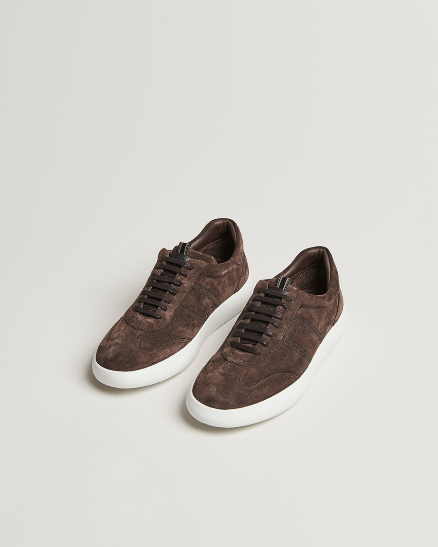 Hombres | Zapatos | Brioni | Cassetta Sneakers Dark Brown Suede