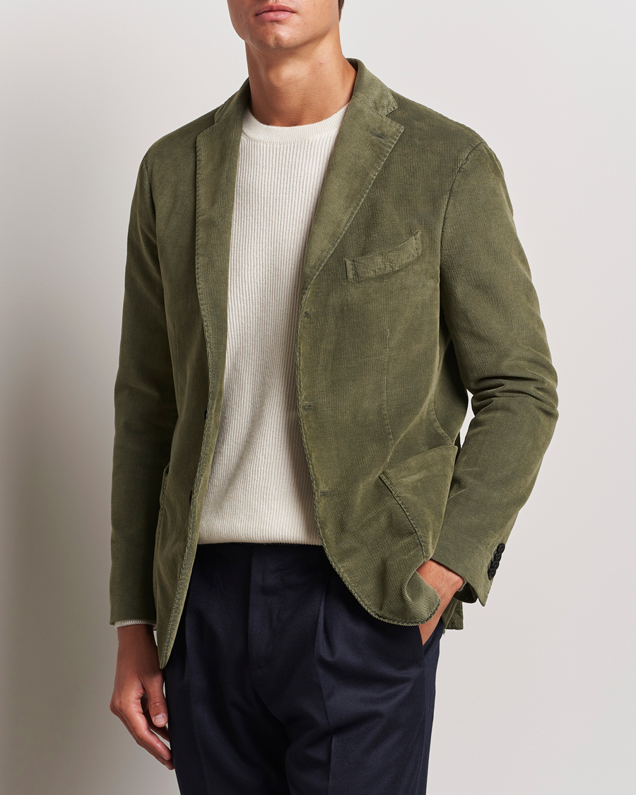 Hombres |  | Boglioli | K Jacket Corduroy Blazer Dark Green