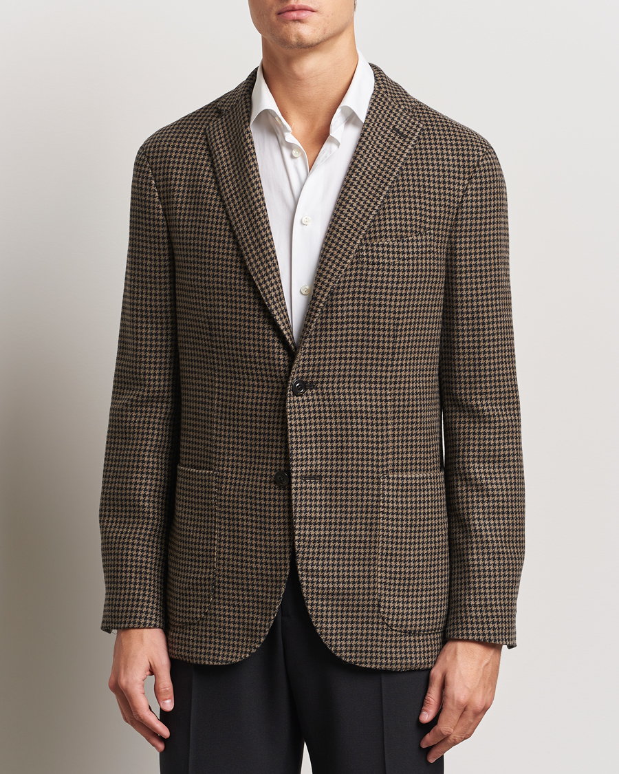 Hombres |  | Boglioli | K Jacket Houndstooth Wool Blazer Brown