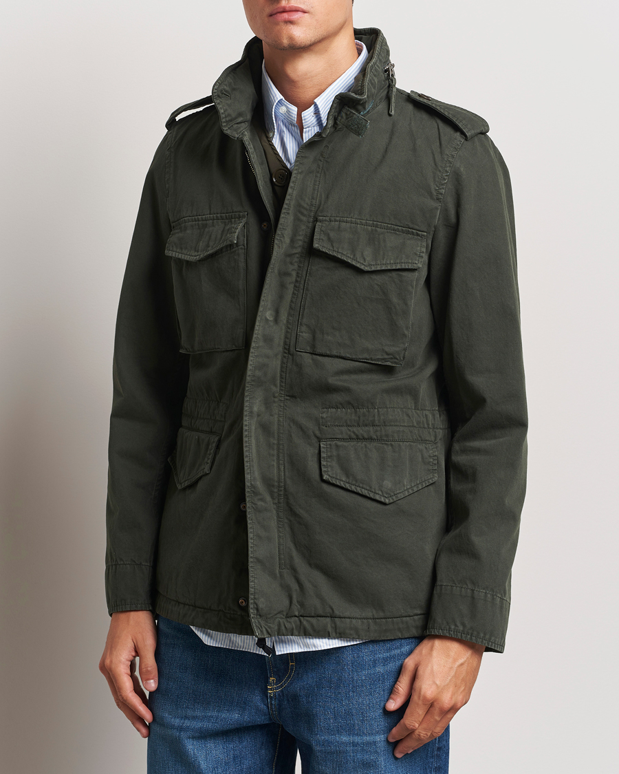 Hombres |  | Aspesi | Lined Cotton Field Jacket Military