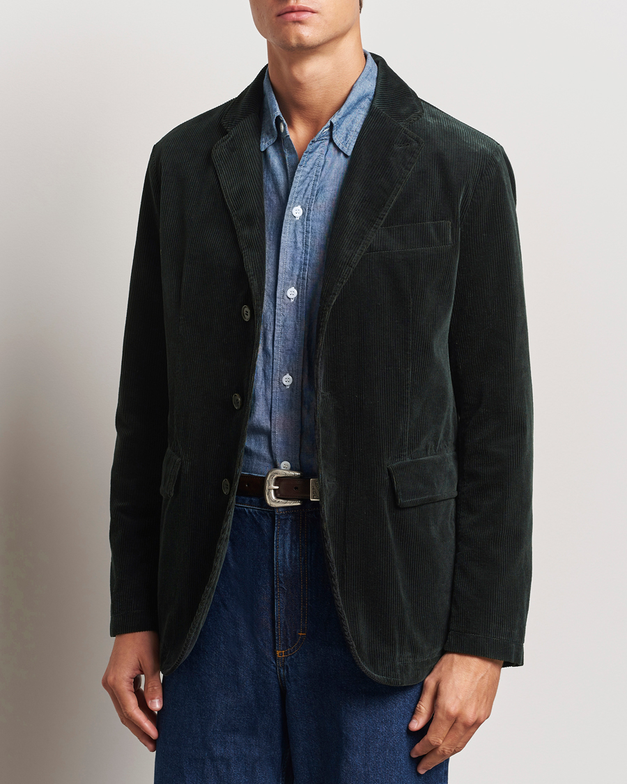 Hombres |  | Aspesi | Corduroy Blazer Dark Green