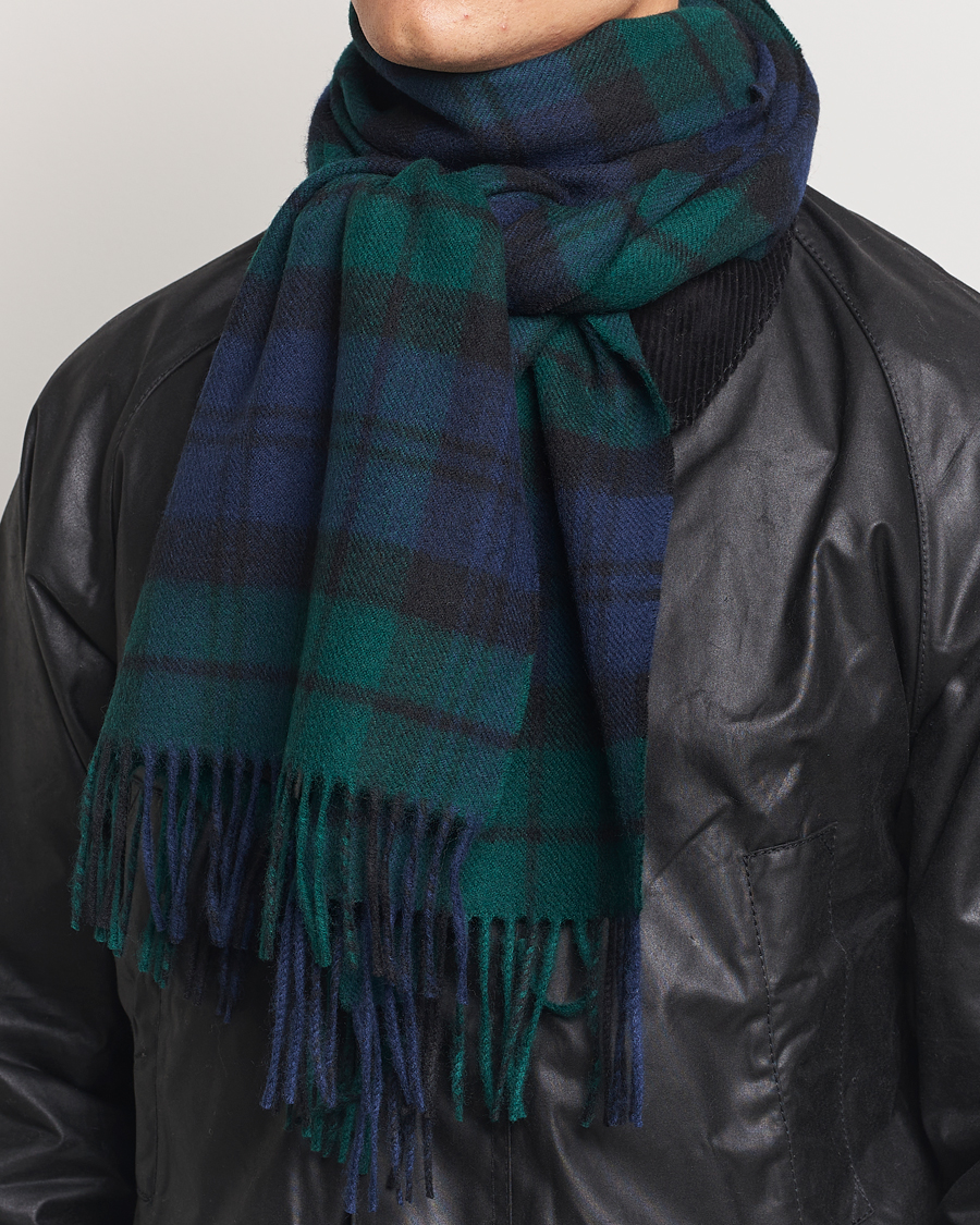 Hombres |  | Gloverall | Lambswool Scarf Blackwatch