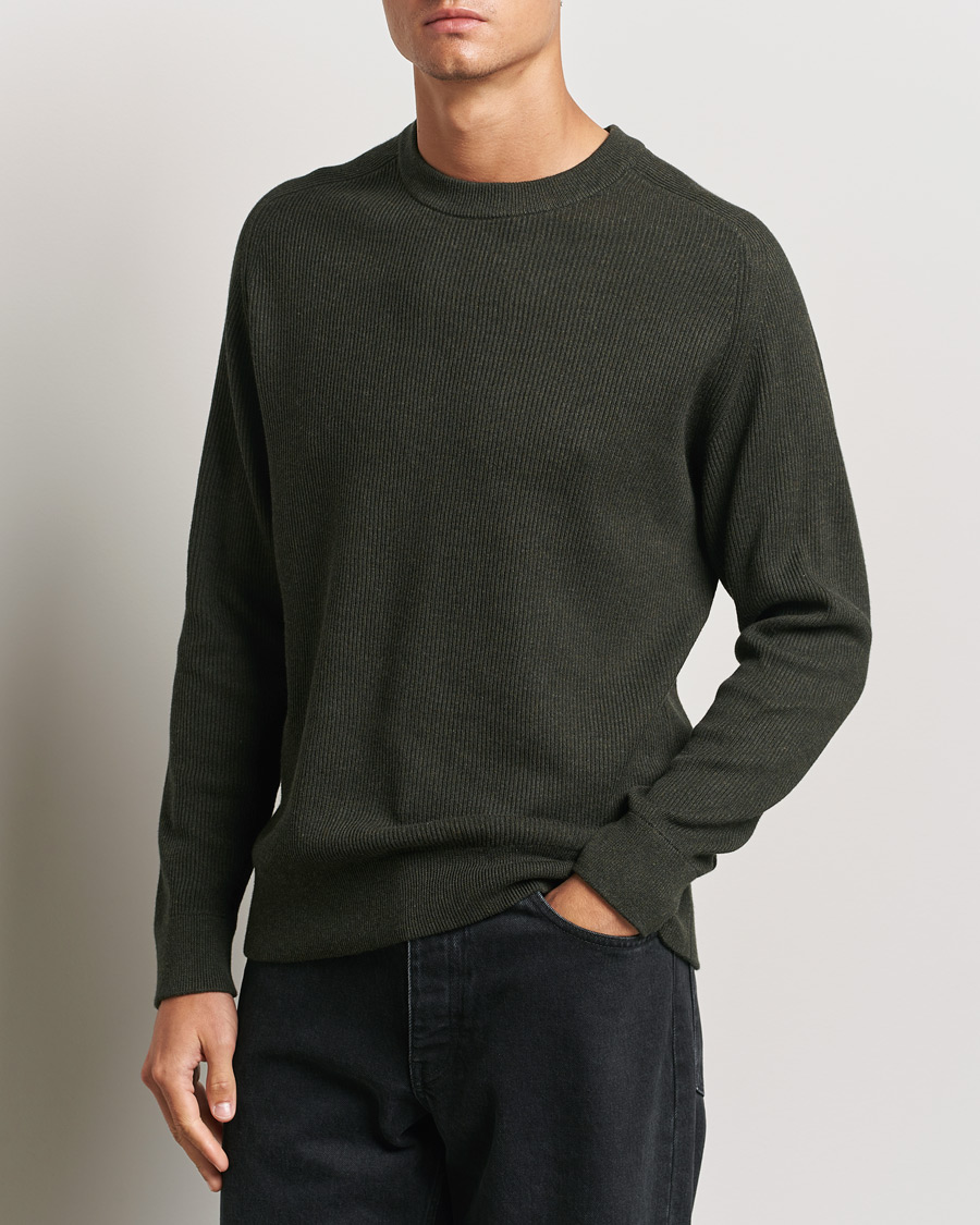 Hombres |  | NN07 | Kevin Cotton Knitted Sweater Dark Army