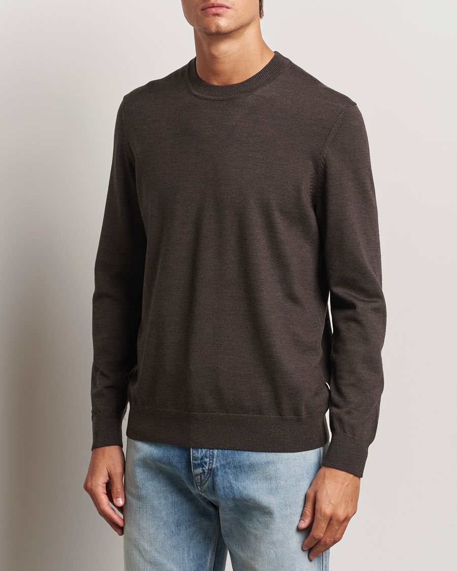 Hombres |  | NN07 | Ted Merino Crew Neck Pullover Demitase Brown