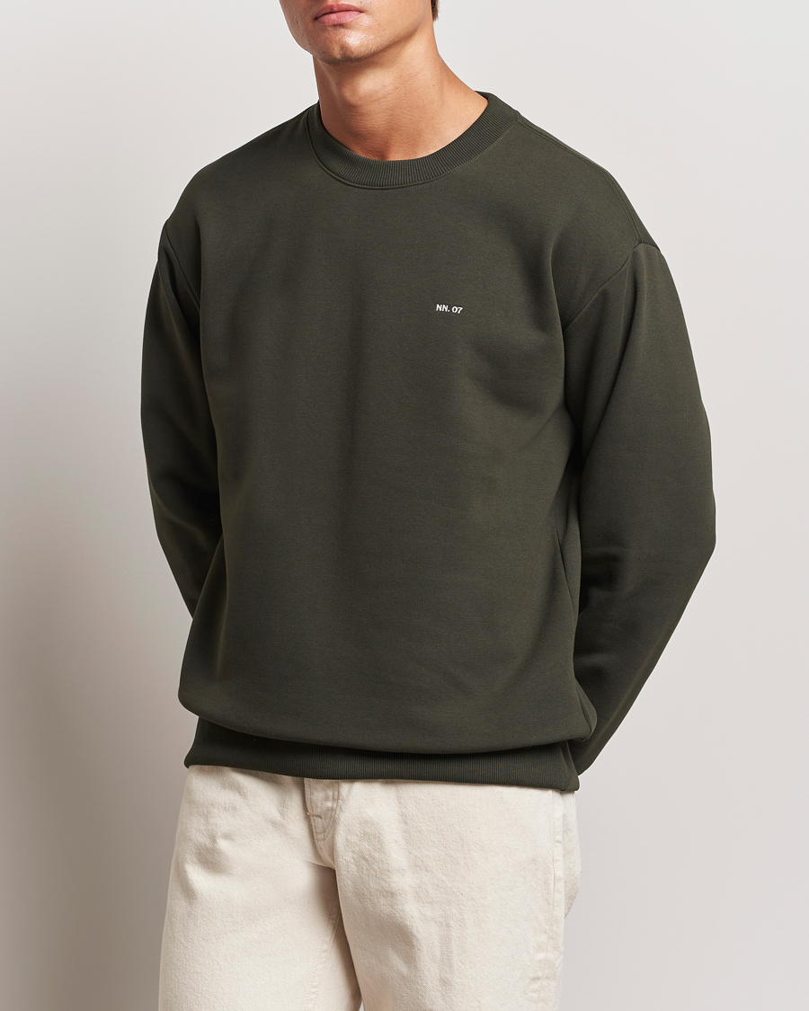 Hombres |  | NN07 | Briggs Crew Neck Sweatshirt Dark Army