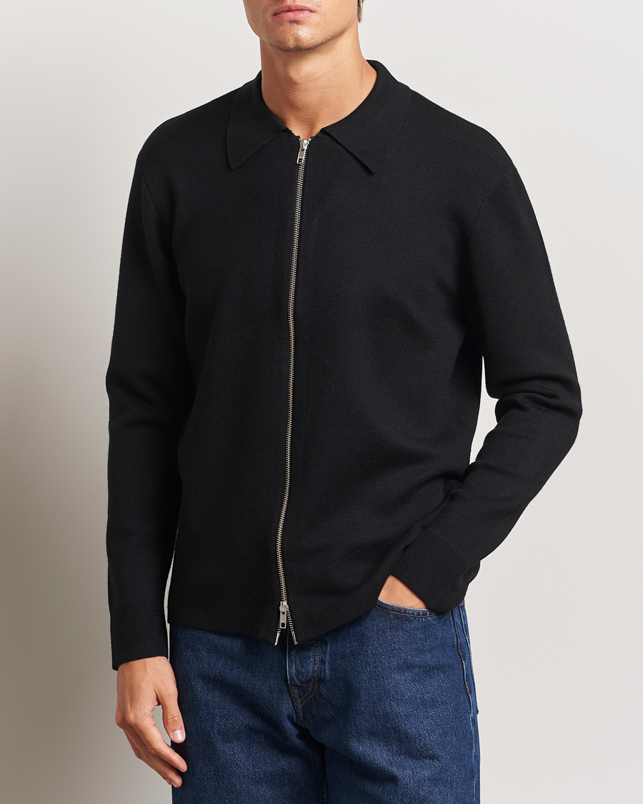 Hombres |  | NN07 | Harald Cotton/Modal Full Zip Black