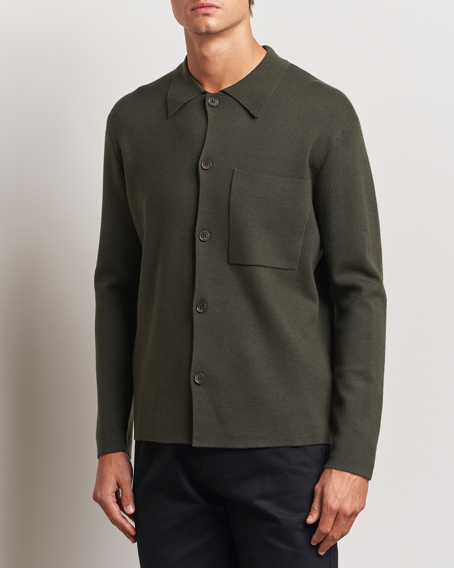 Hombres |  | NN07 | Jonas Cotton/Modal Cardigan Dark Army