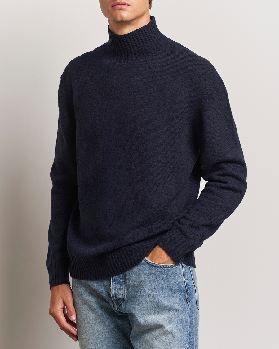 Hombres | Business & Beyond - Casual | NN07 | Clark Wool Knitted Polo Navy Blue