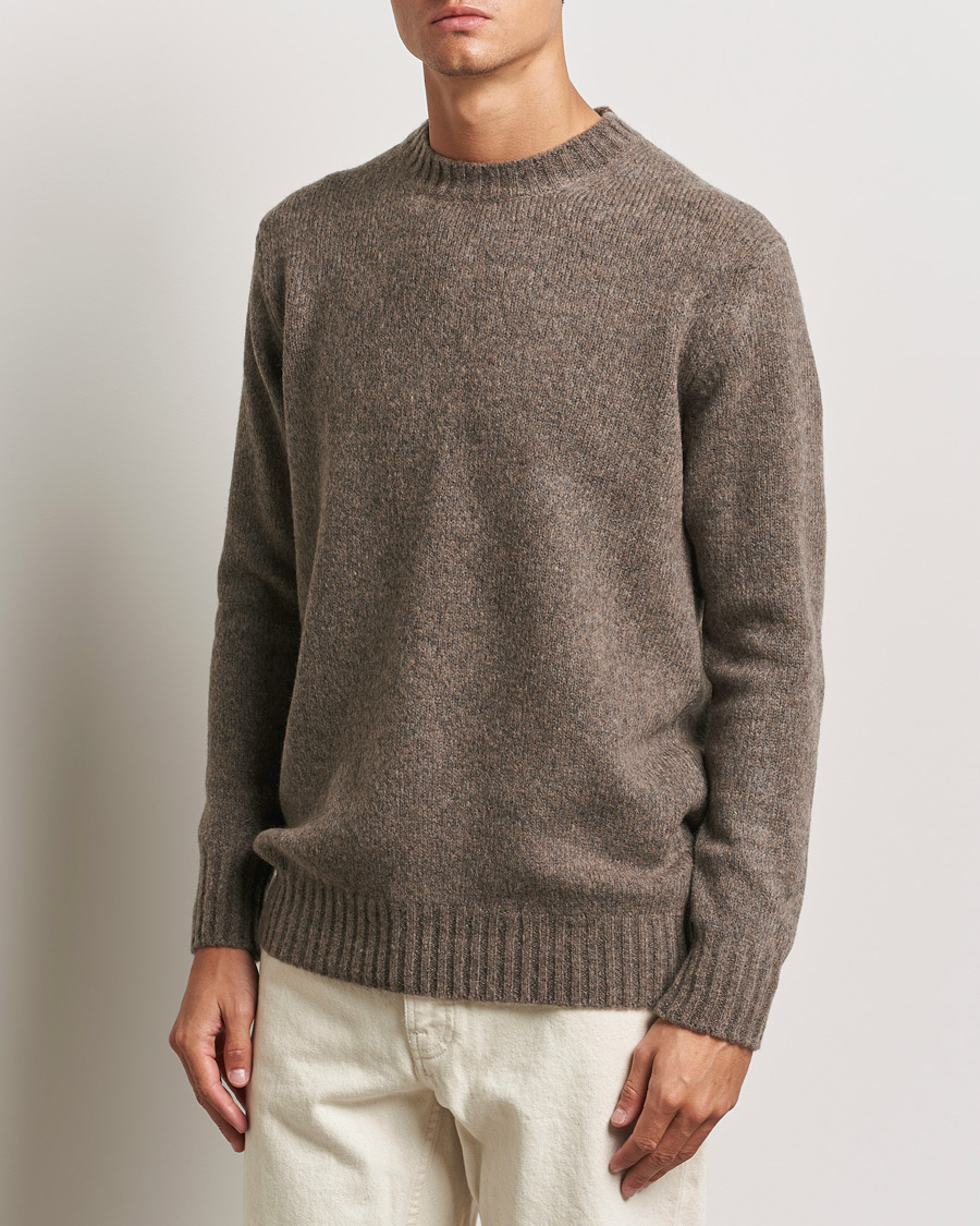 Hombres |  | NN07 | Lee Brushed Wool Crew Neck Tarmac