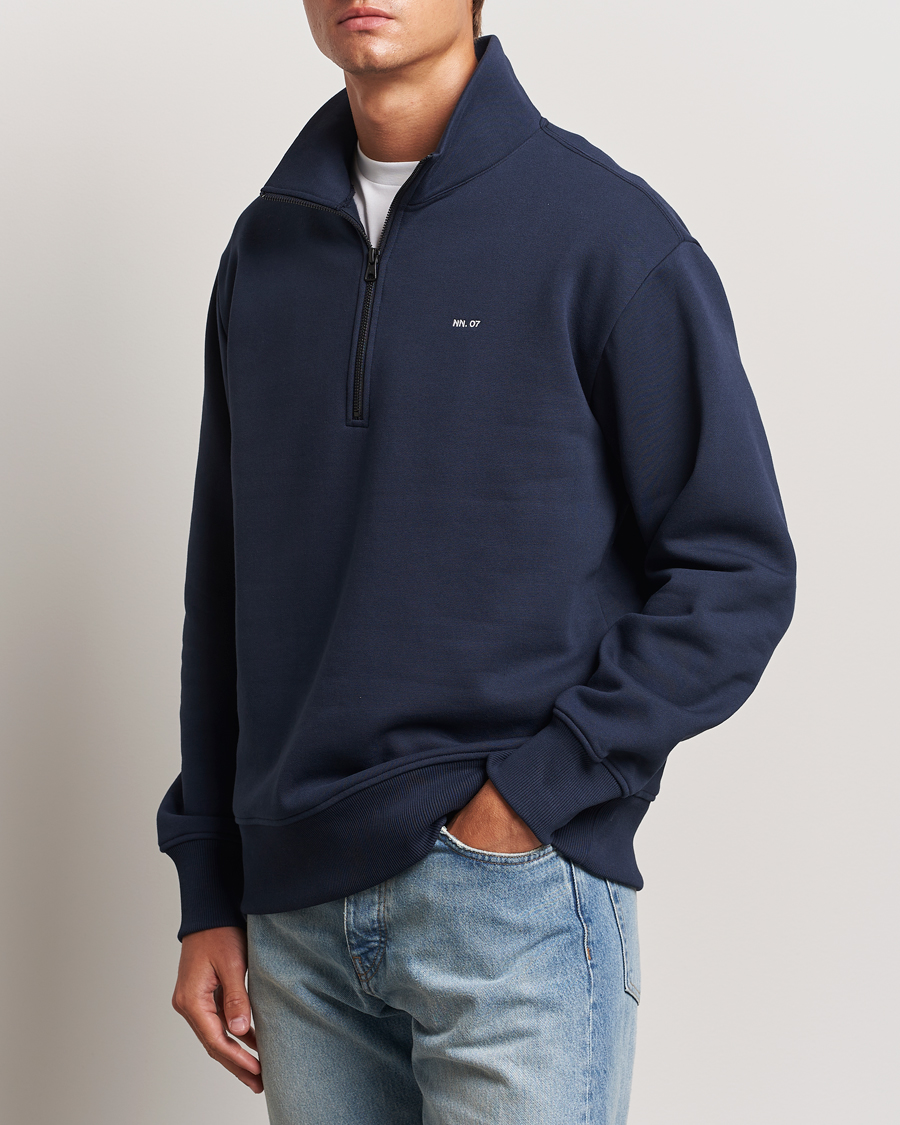 Hombres |  | NN07 | Briggs Half Zip Sweatshirt Navy Blue