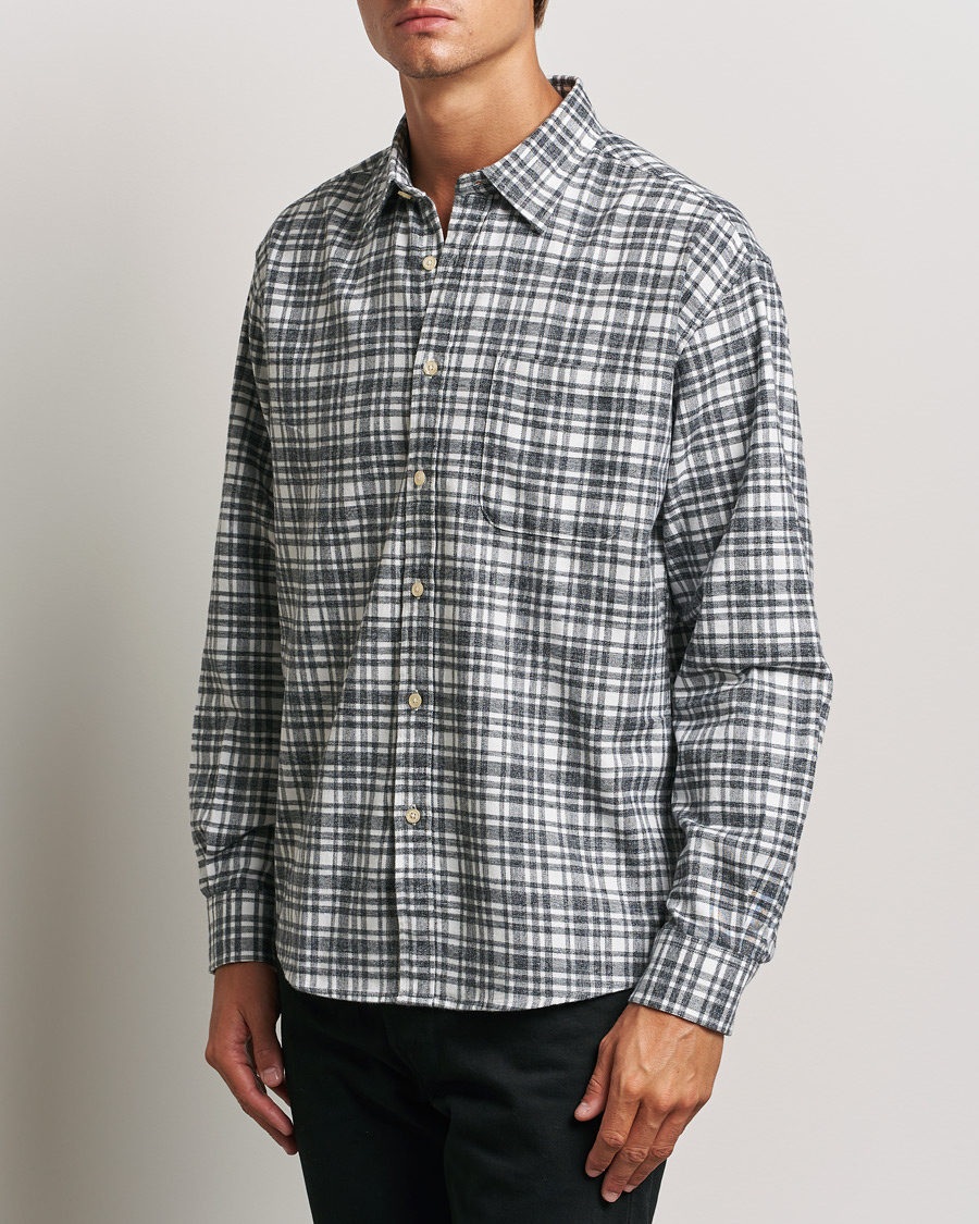 Hombres |  | NN07 | Deon Flannel Shirt Grey/White