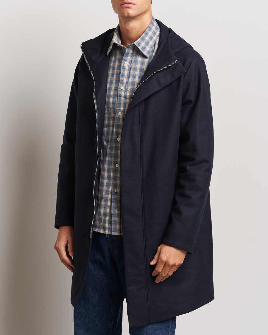 Hombres |  | NN07 | Knox Hooded Coat Navy Blue