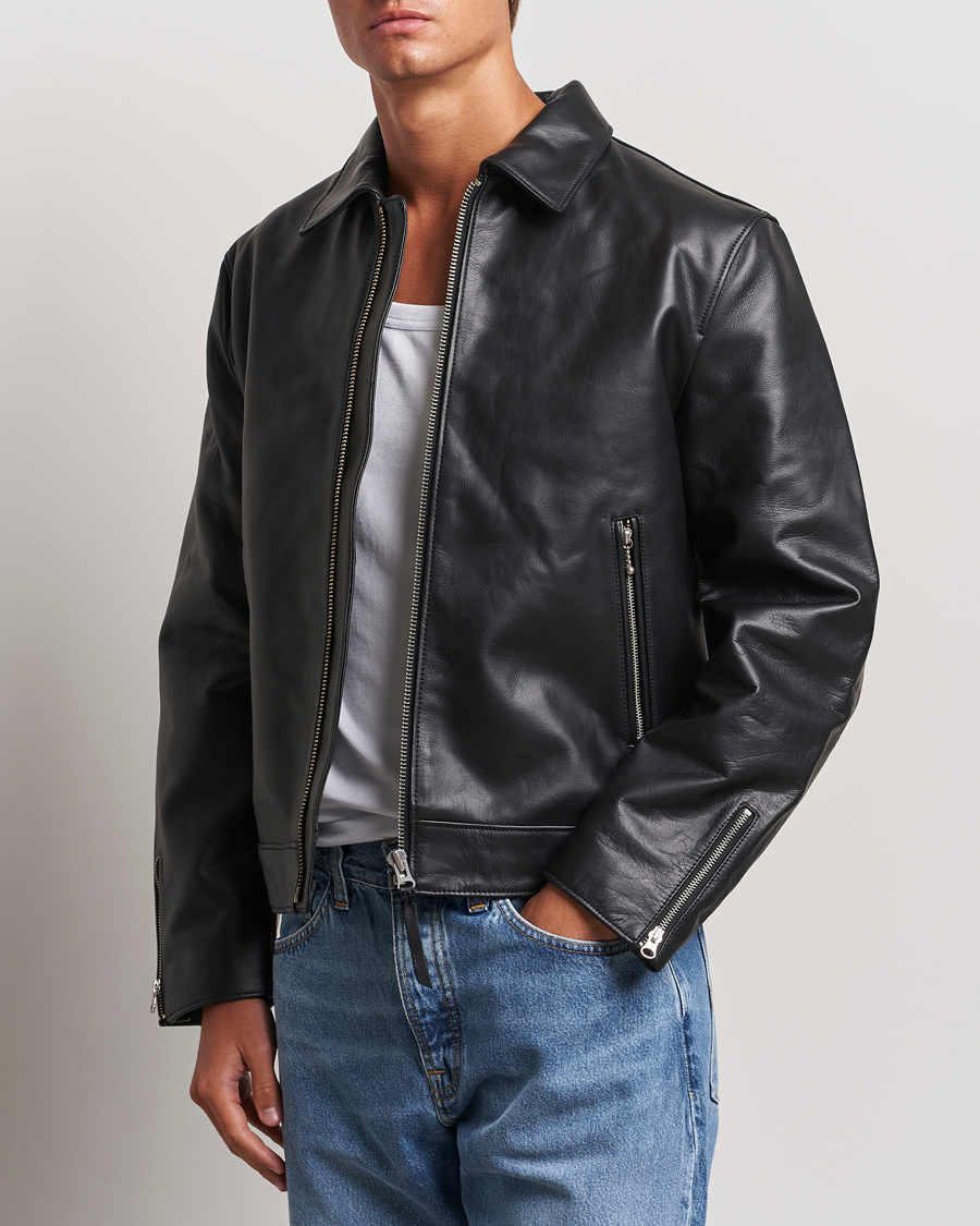Hombres | Novedades | Nudie Jeans | Eddy Rider Leather Jacket Black