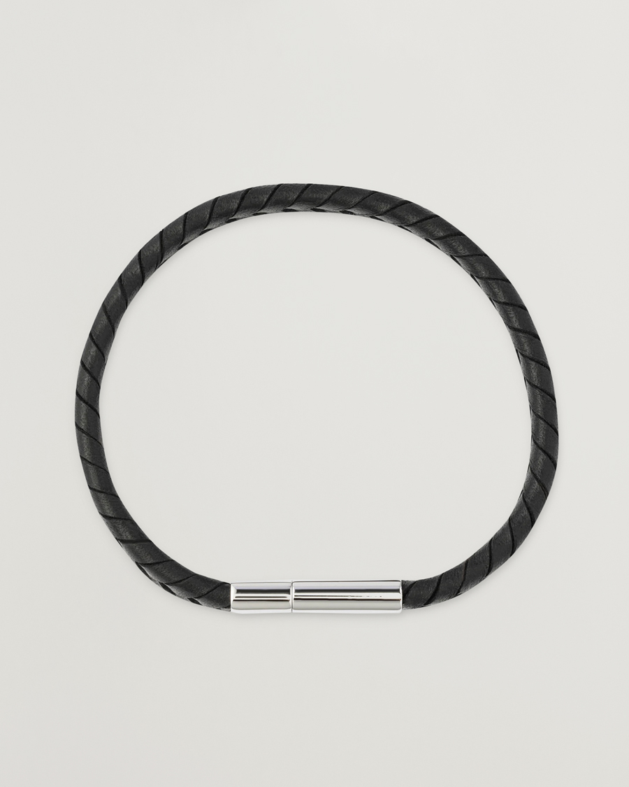 Hombres |  | Paul Smith | Two Tone Leather Bracelet Black