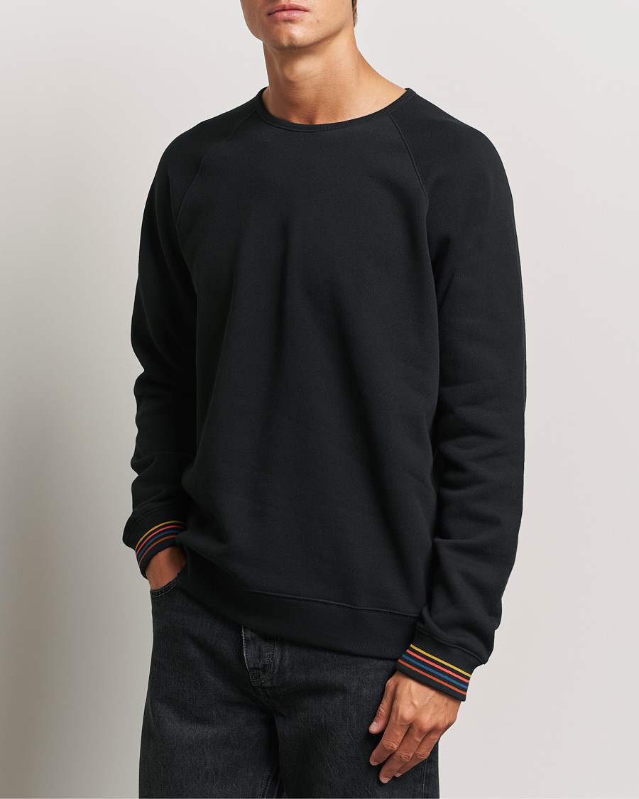 Hombres |  | Paul Smith | Artist Rib Crew Neck Sweatshirt Black