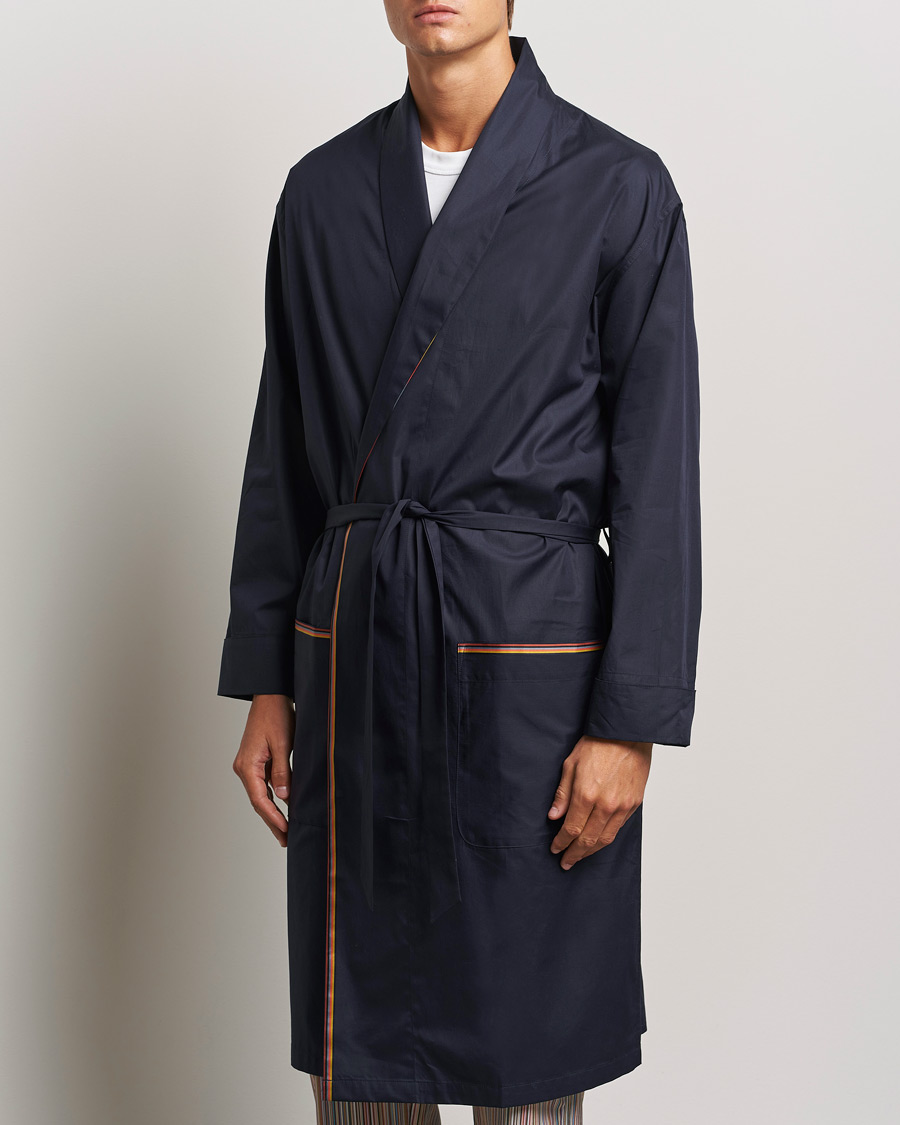 Hombres |  | Paul Smith | Stripe Cotton Gown Navy