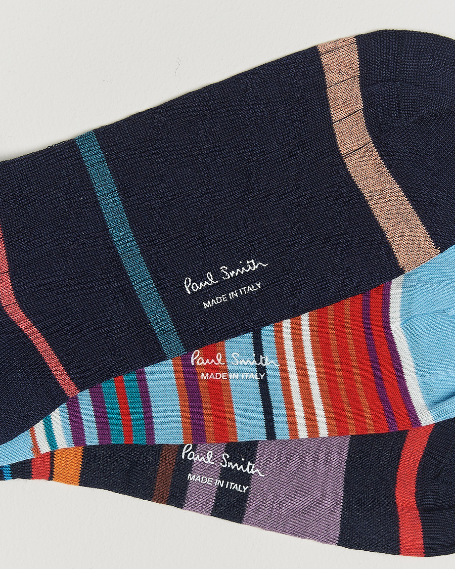 Hombres |  | Paul Smith | 3-Pack Striped Socks Multi